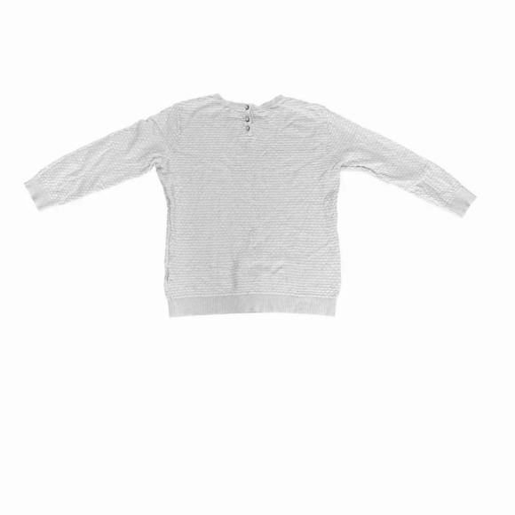 Ted Baker London White Knit Sweater Crew Neck Cotton Cashmere 3/4 Sleeve 2 - Picture 2 of 11